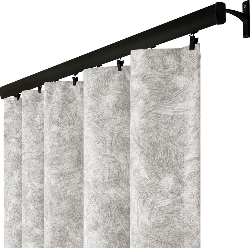 Blickdichte Gardine Kräuselband, Maße: 140x240 cm, Farbe: Pyrit