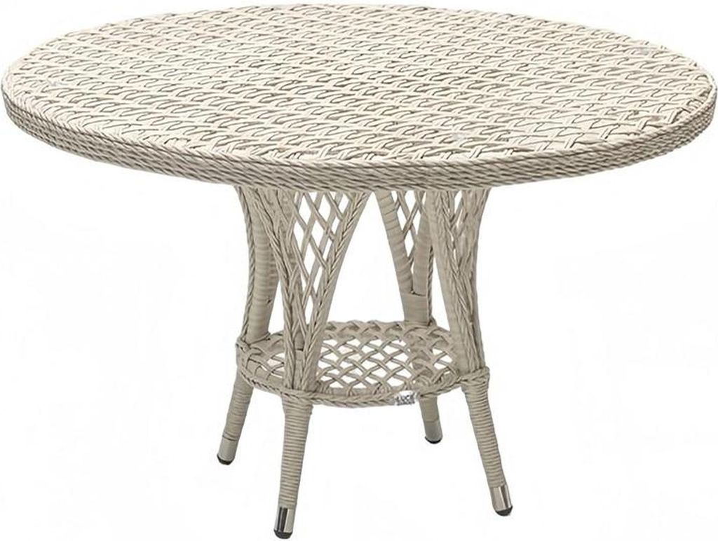 Esstisch Luxus Moderner Grau Tisch Rattan Design Kaffeetisch Terrasse Beistell
