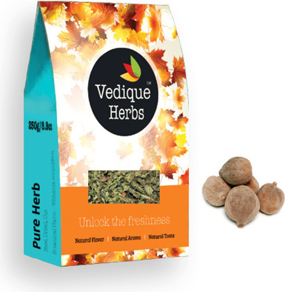 VEDIQUE HERBS -Bibhitaki-Frucht (Terminalia belerica) - 250g (8,8oz) | Roh, Unbehandelt, Getrocknet | T-Schnitt |