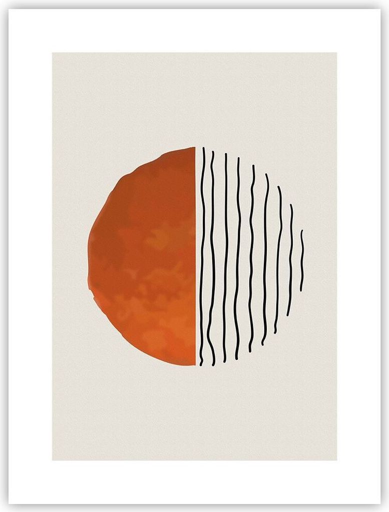 Poster - Poster ohne Rahmen - Modern Sonne Meer - 30x40 cm - Wand Bild - Wanddeko - Wandbilder - Kunstposter - Wandposter - Bilder - Kunstdruck - W...