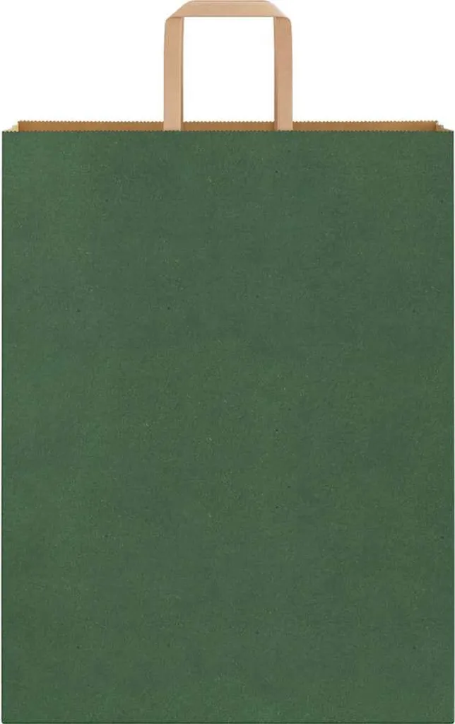Buste Carta Kraft Verde 32x12x42 cm con Manici Ritorti - 250 pezzi - 4