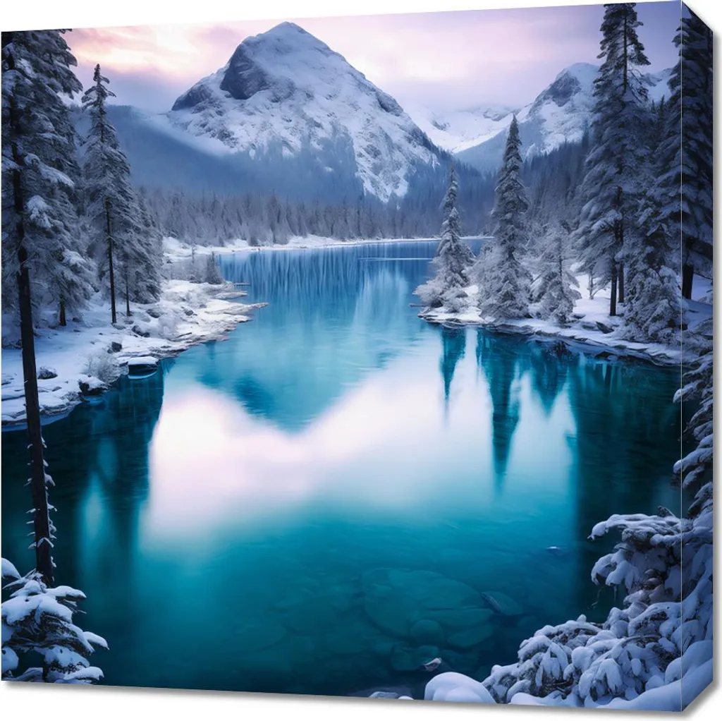 Stampa su Tela Montagna 60x60 cm - Quadro Arredo Passaggi Alpini