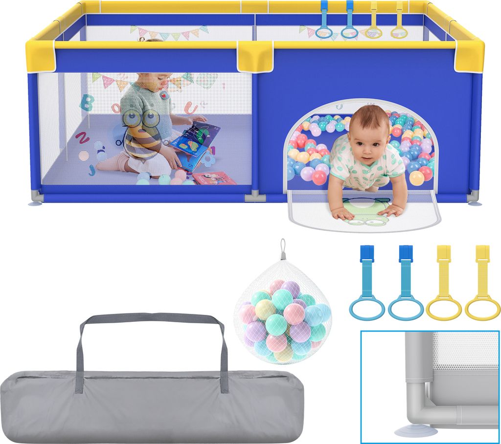 Detská ohrádka LZQ 180x150 cm, detská ohrádka s priedušnou Obrázok produktu 