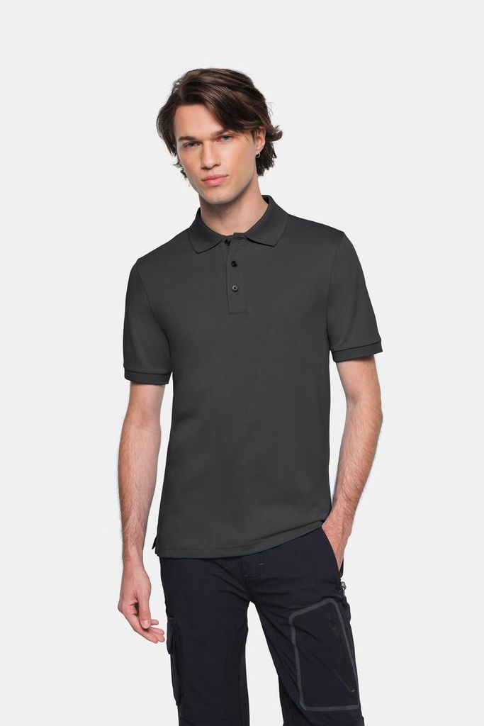 HAKRO Baumwolle TEC Poloshirt 814, karbongrau, 4XL