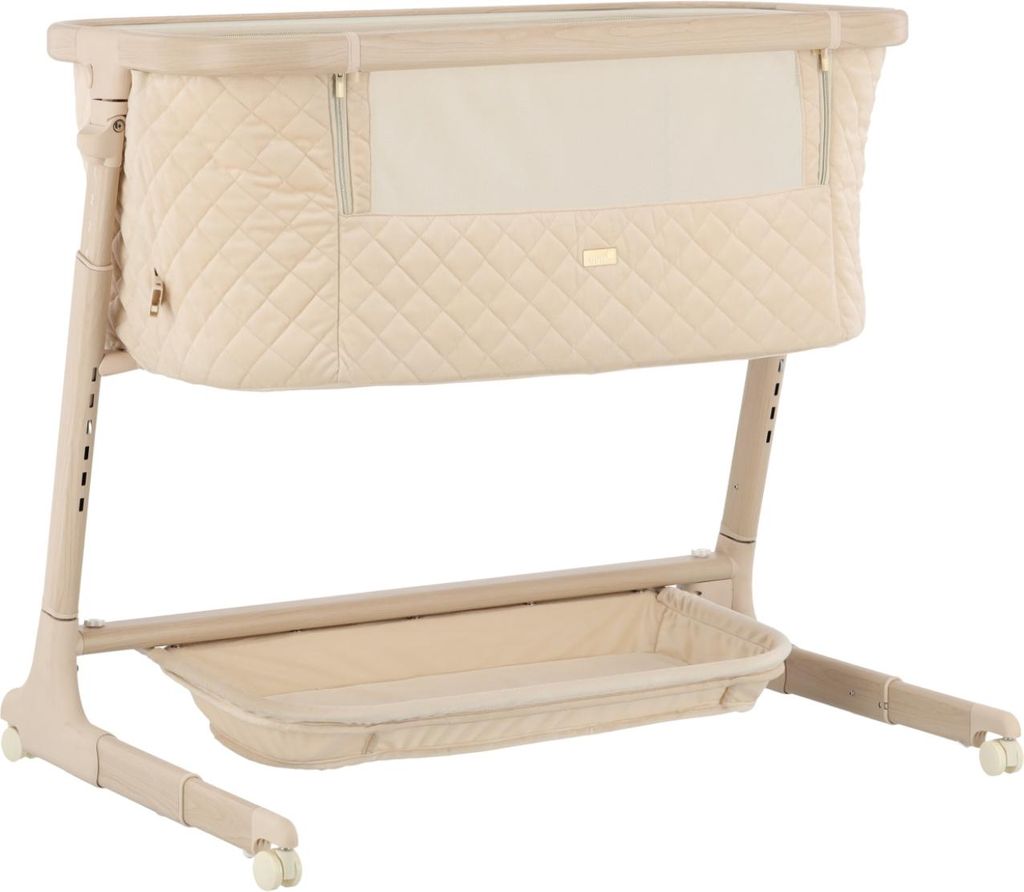 Qute Q-Wiggle Electric Co-Sleeper Cream - White Wash | Qute Produktbild 