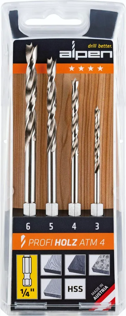 Stop aux glissements : mèches bois HSS Alpen 6 pans pour perçage net