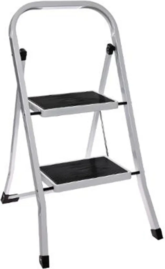 Marchepied de ménage 2 marches Damien - Escabeau pliable compact et robuste