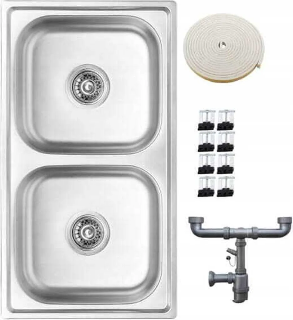 Lavello 2 Camere 78x43 in Acciaio Inox: il Cuore della Tua Cucina