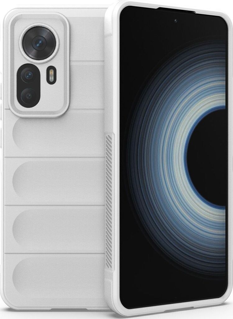 Mobigear Bumpy Xiaomi 12T Hülle Flexibles TPU Backcover - Weiß