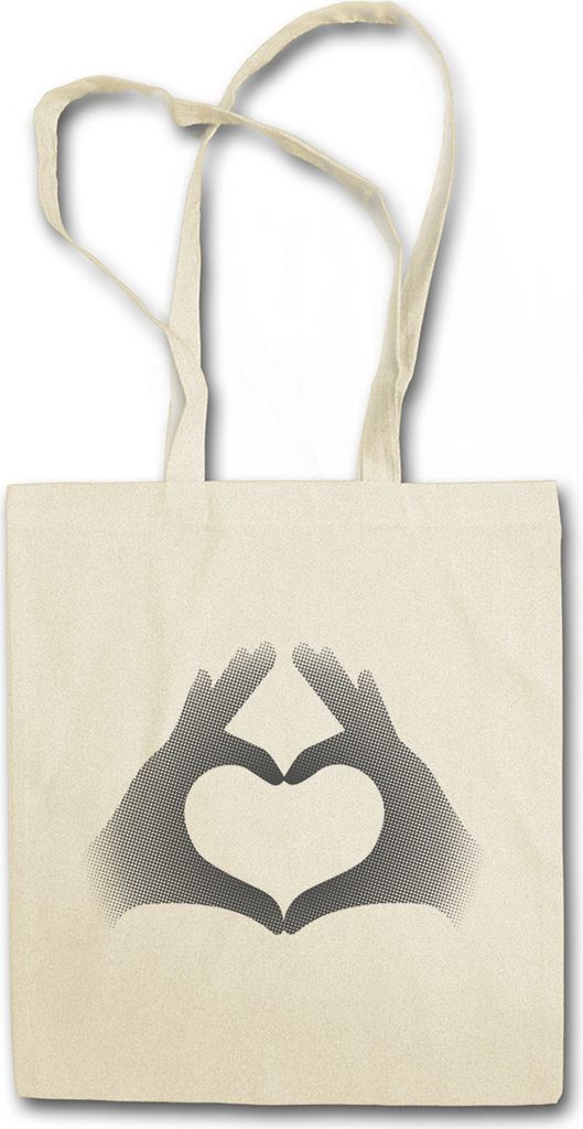 Urban Backwoods Finger Heart, Stofftasche, Farbe: Beige