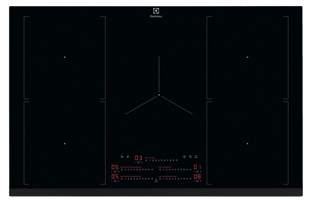 Electrolux EIV84550, Czarny, Wbudowany, 80 cm, Płyta Zdjęcie produktu 
