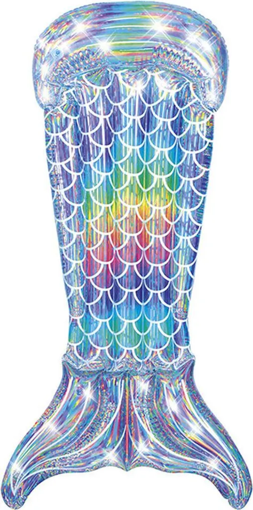Matelas Sirène Gonflable 193cm : Le Flotteur Iridescent Chic
