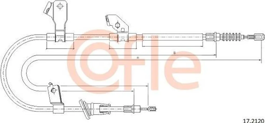 Câble de frein à main COFLE 17.2120 pour Colt et Forfour OE 4544200385