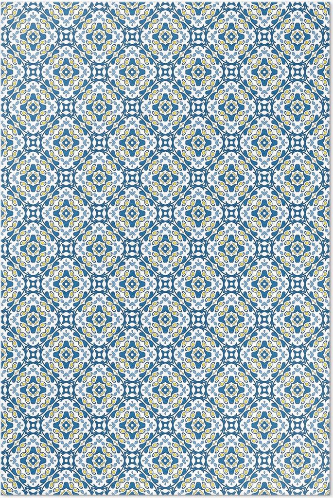 Portugiesische mosaik ornamentale fliesen – Vinyl Fußmatte – 80x120 cm – Rutschfest, Pflegeleicht & Langlebig