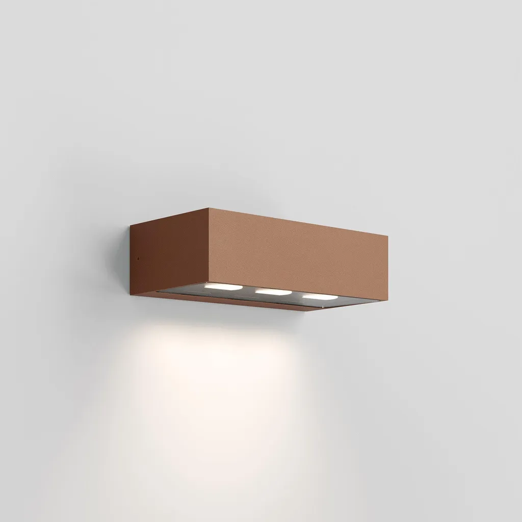 Applique LED 15.5W IP54 aluminium Corten Forward à éclairage asymétrique