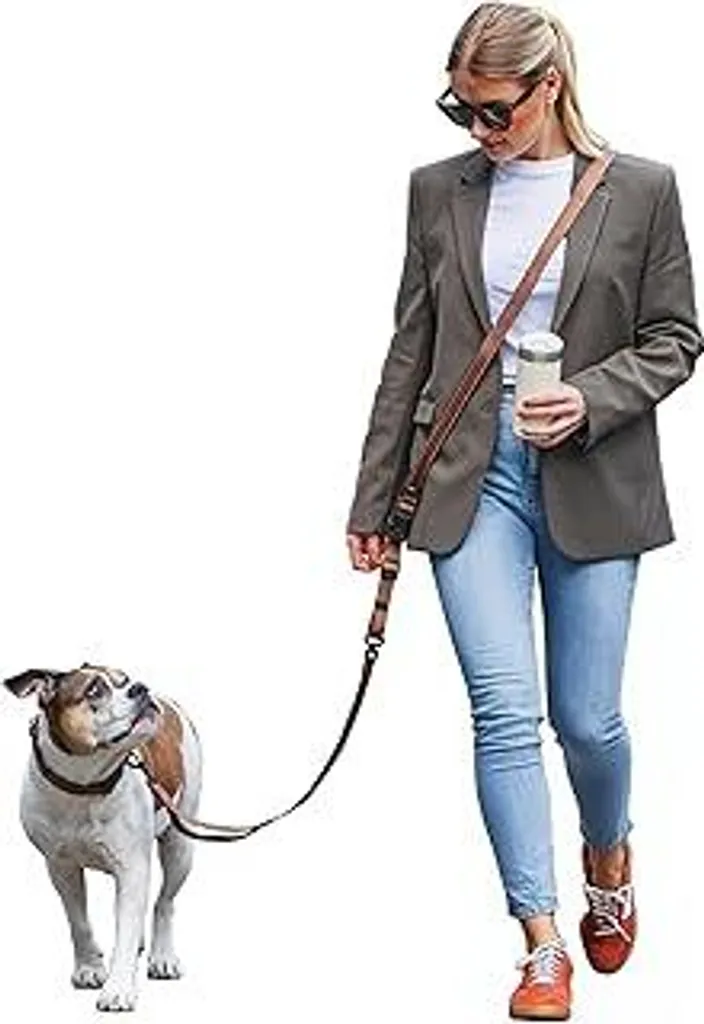 Guinzaglio 3m FREUDENTIER Hands-Free Marrone per Addestramento e Città