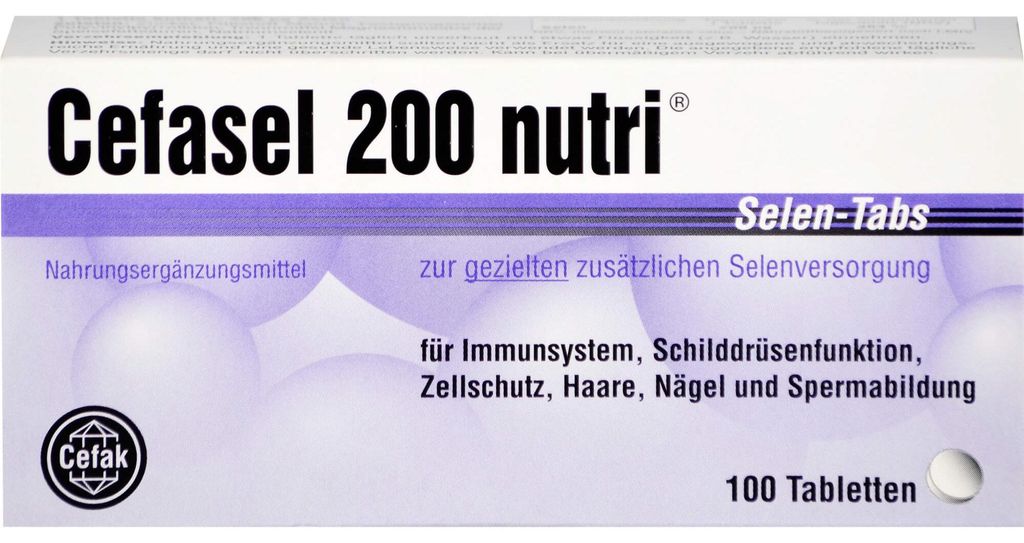 Cefasel 200 nutri Sélénium en comprimés, 100 comprimés Image du produit 