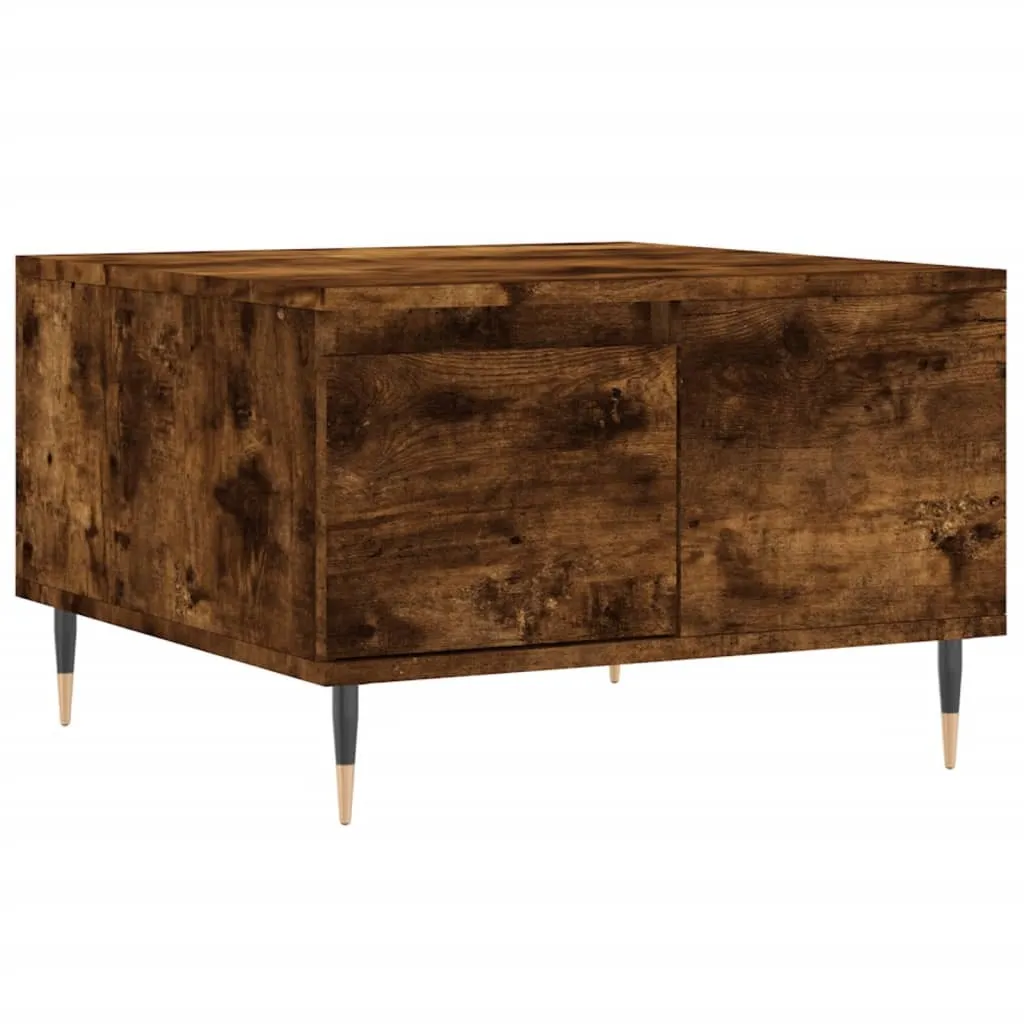 Tavolino Rovere Fumé 55x55 - Elegante Mobile Soggiorno Effetto Legno