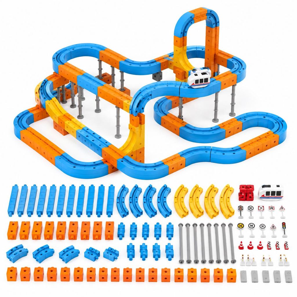 Electric Train Set   Zugstrecken-Set   Geschenk   ab 3 Produktbild  KI-generiertes Bild