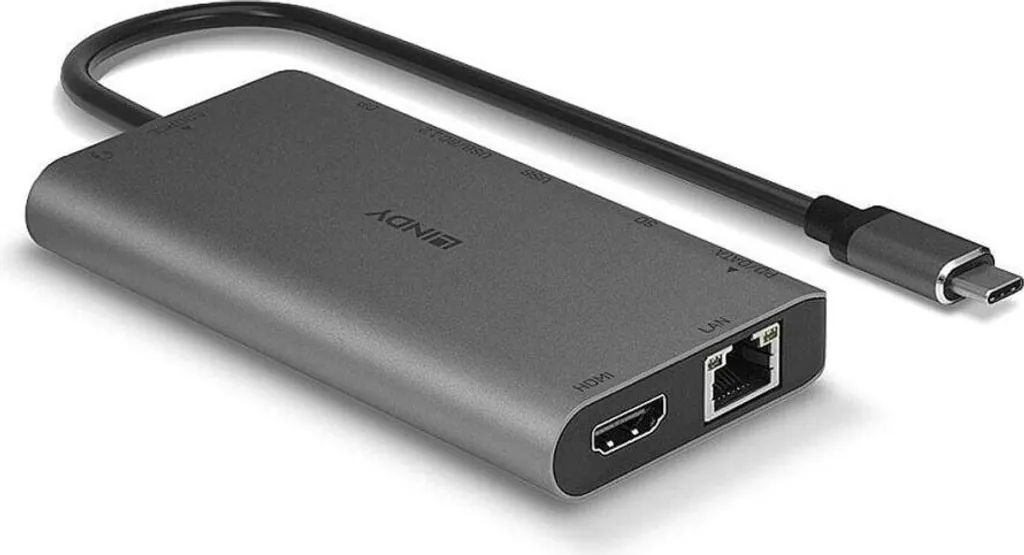 Lindy DST-Mini XT Mini Dock USB-C 4K HDMI DP PD 100W, Noir - 14