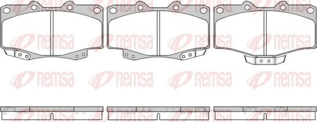 Plaquettes de Frein REMSA 0315.04 OE 0446535031 pour Land Cruiser et Hilux