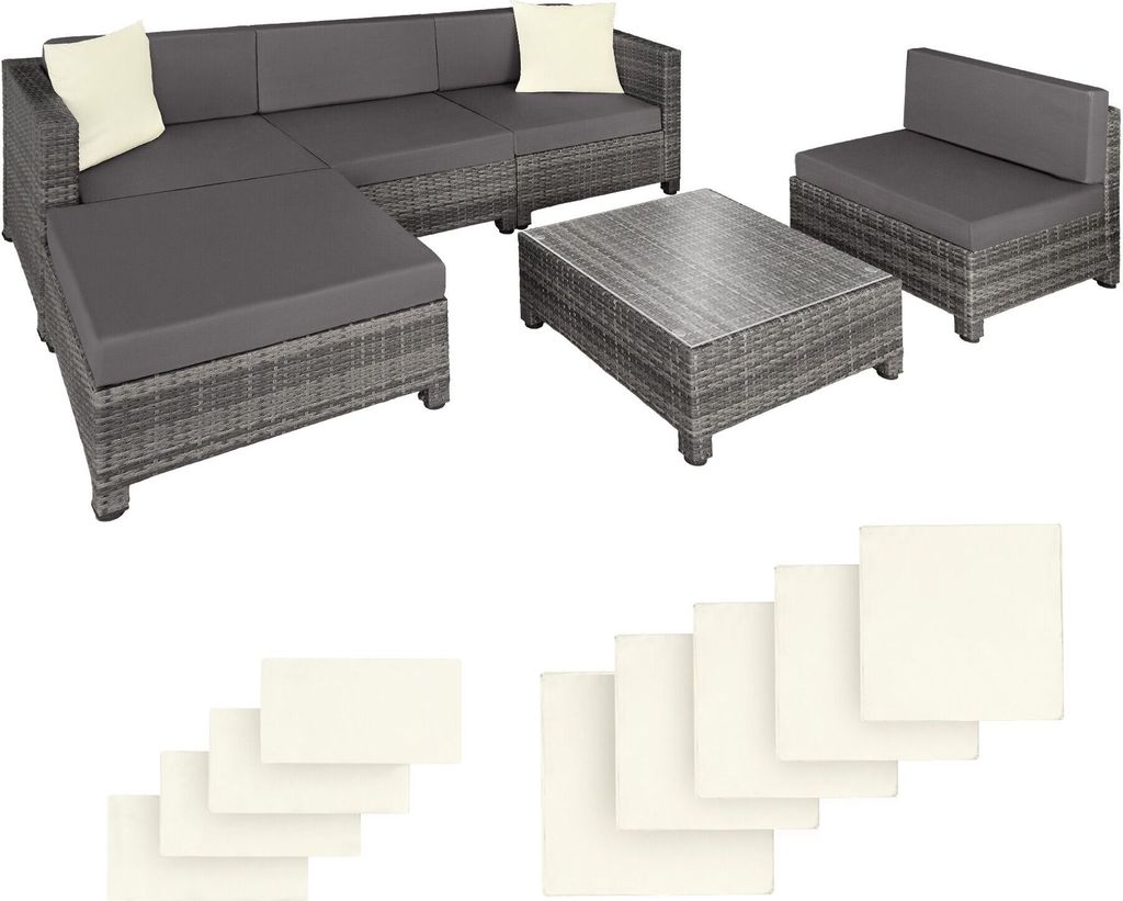 Rattan Lounge mit Aluminiumgestell für 4 bis 5 Personen Produktbild 