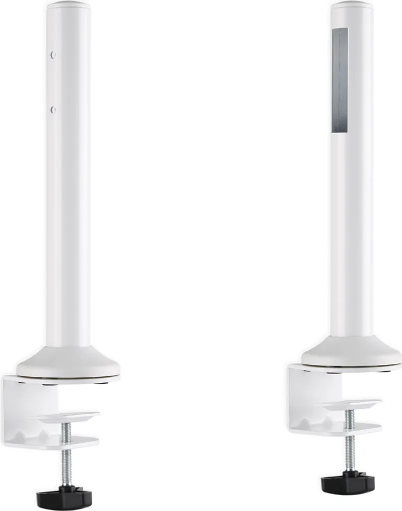 Kit fixation rail d'organisation pour bureau ergonomique blanc mat 2x