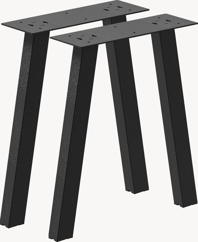 Tischbeine 'Mariager' Möbelfüße 2 Stück Schwarz 40 x 37,5 cm Stahl