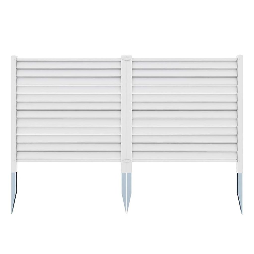 Zahradní zapichovací plotový panel, 122x122 cm, 2 ks, bílý Obrázek produktu 