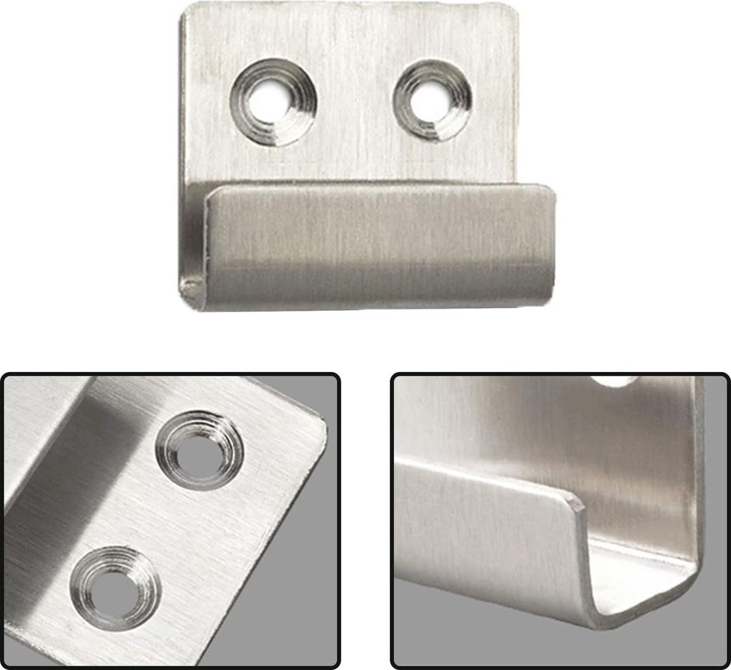 Set von 8 stabilen U-förmigen Wandhaken - Handtuchhaken für Badezimmer Küche - Inklusive Befestigungsmaterial