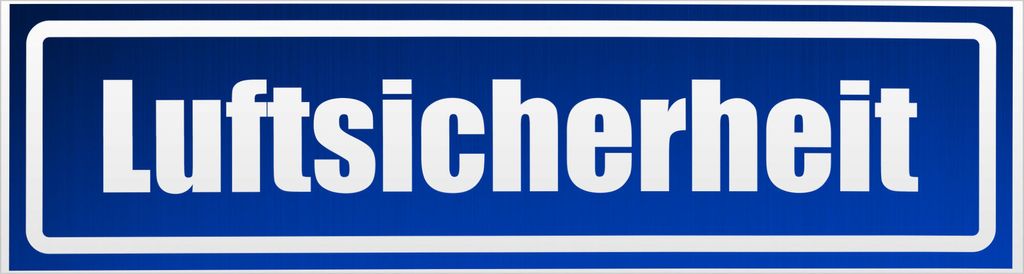 Kiwistar Luftsicherheit invertiert Magnetschild Schild magnetisch - 30cm Blau - reflektierend - Magnetfolie für Auto PKW Kfz