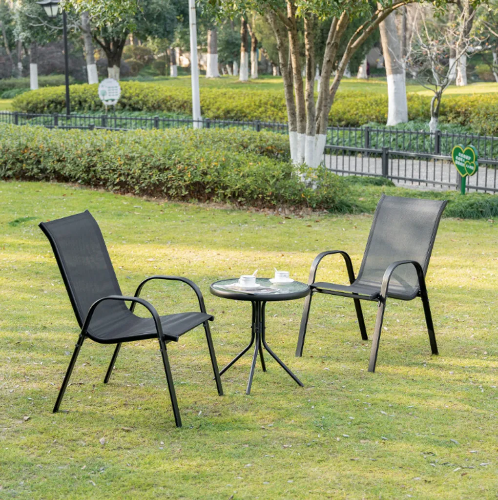 Chaises Sofia Noires Design Ergonomique 91 cm - Ensemble de 4 Pièces - 6