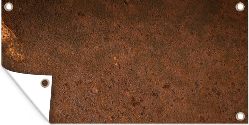 MuchoWow 60x30 cm Outdoor-Poster Gartendeko Sichtschutz Garten Poster für den Garten Rost - Braun - Messing