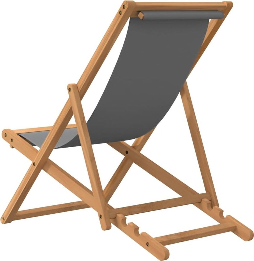 vidaXL Krzesło plażowe składane z litego drewna tekowego Zdjęcie produktu 5