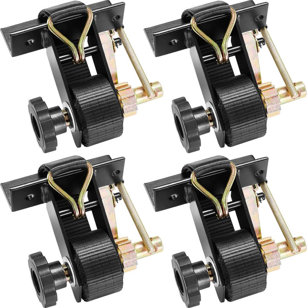 SucceBuy Spanngurte für Leitergestelle, geeignet für Vierkantrohrbefestigungen, 38 mm x 2,25 m, Ratschengurte mit J-Haken, 226,8 kg Belastbarkeit...