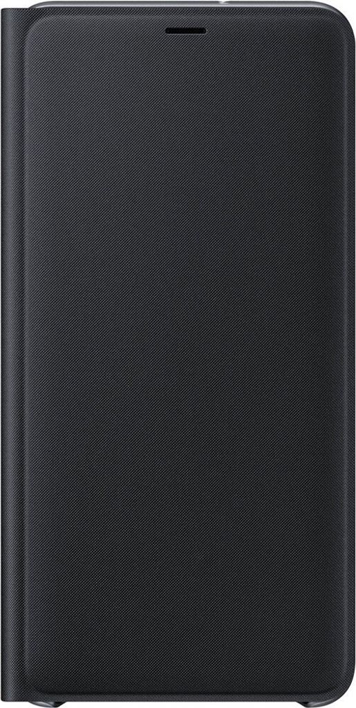A black flip case for a smartphone, shown closed.
