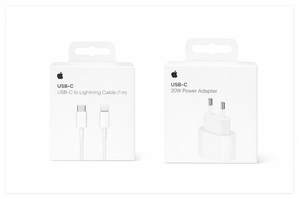 Ładowarka sieciowa Apple 20 W USB-C + kabel ładujący 1 m Zdjęcie produktu 
