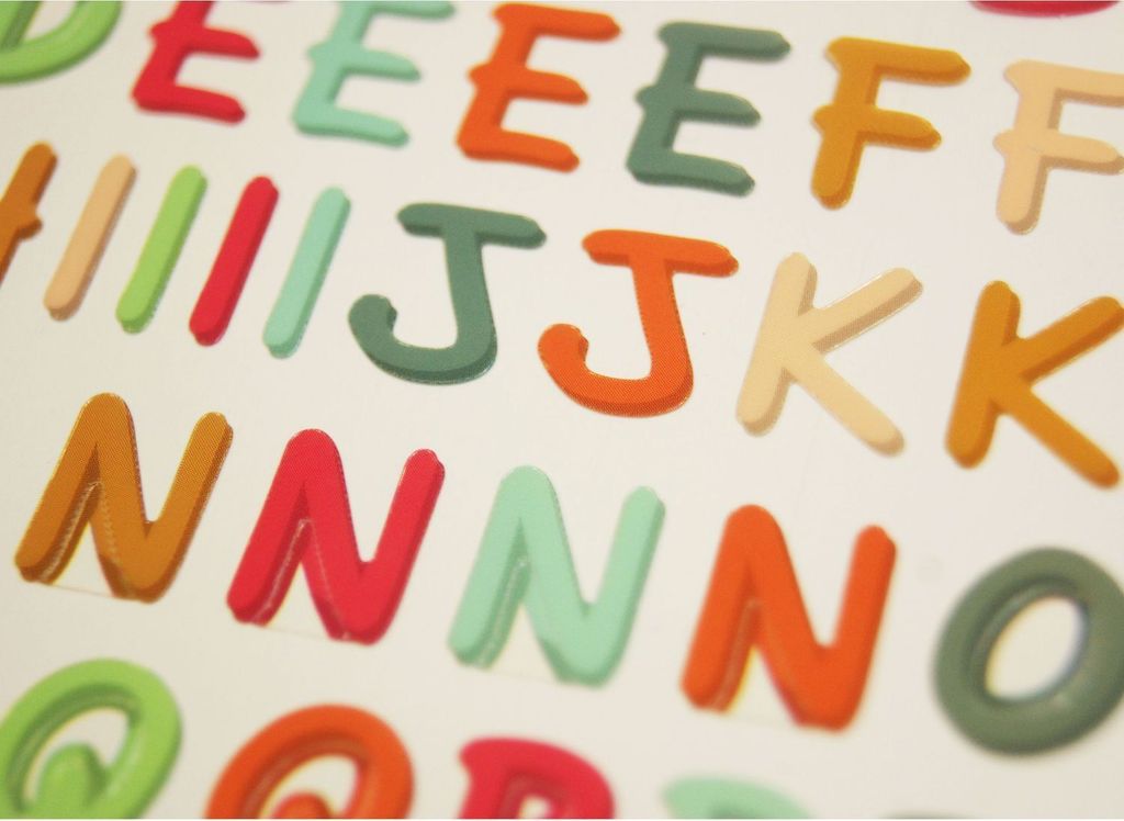 102 Aufkleber - Alphabet & Zahlen - Naturfarben