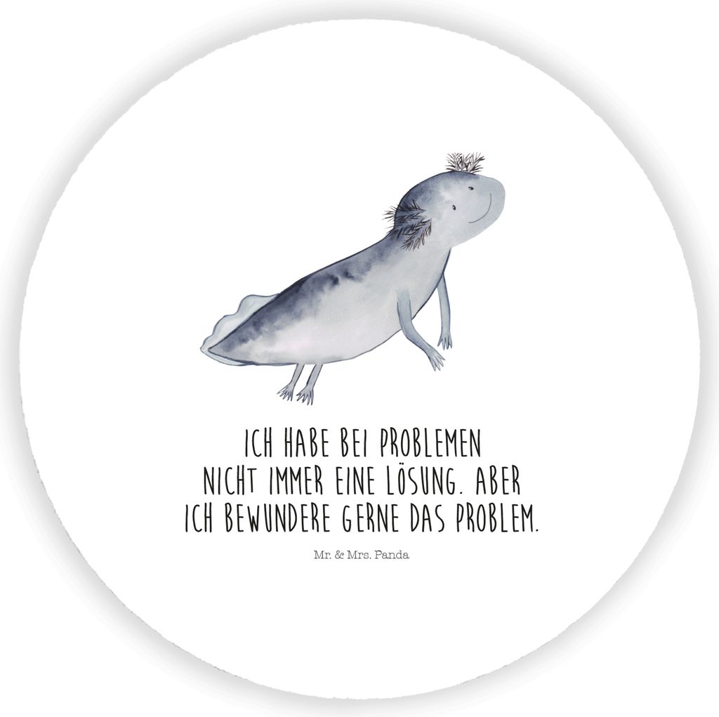 Mr. & Mrs. Panda magnet Axolotl Schwimmen - Weiß - Geschenk, Lurch, Lösungen, Motivation, für fotos, Kühlschrankmagnet, kühlschrank, pinnwand,...