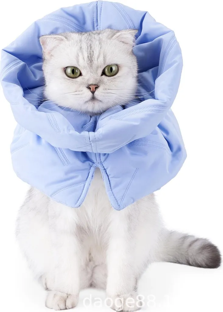 Cono Morbido per Gatti e Cani INF Azzurro M - Design Confortevole