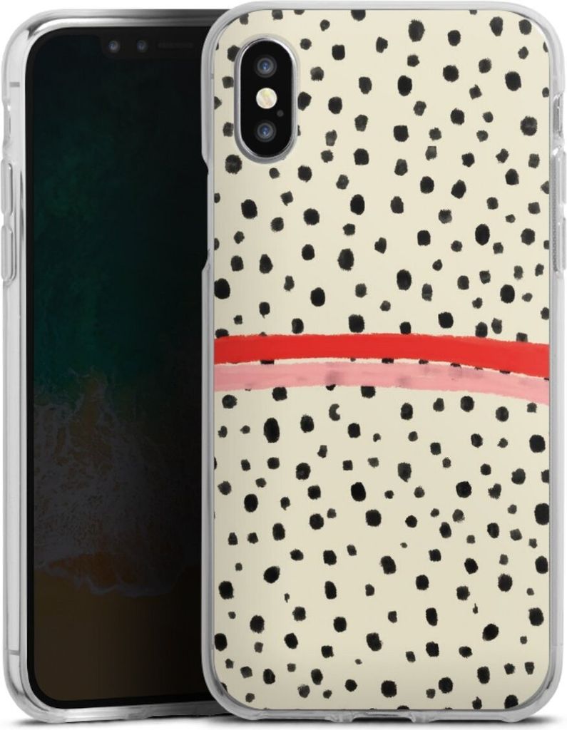 DeinDesign Handyhülle für Apple iPhone X Silikon Hülle Case Smartphone Schutzhülle Kunst Punkte Streifen