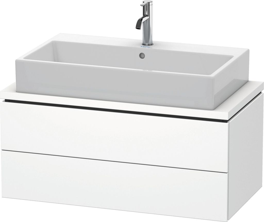 Konsolenunterschrank L-CUBE 400x920x477mm weiß supermatt Produktbild 