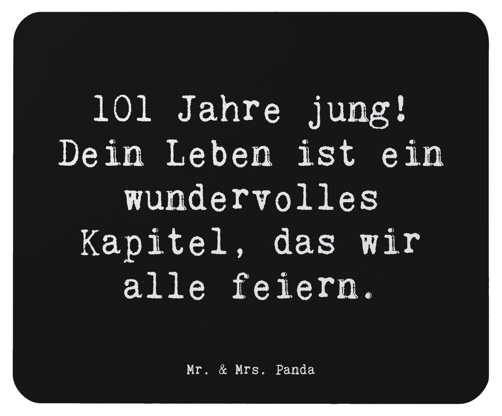 Mr. & Mrs. Panda Mouse Pad Spruch 101. Geburtstag Feier - Schwarz - Geschenk, pc mauspad, Weisheit, laptop, Happy Birthday, Alter, Meilenstein, Ver...