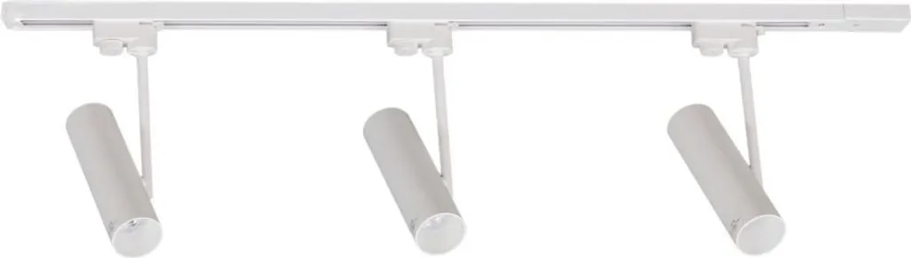 Spot sur rail blanc 1 mètre Zuma Line 3557 monophasé orientable