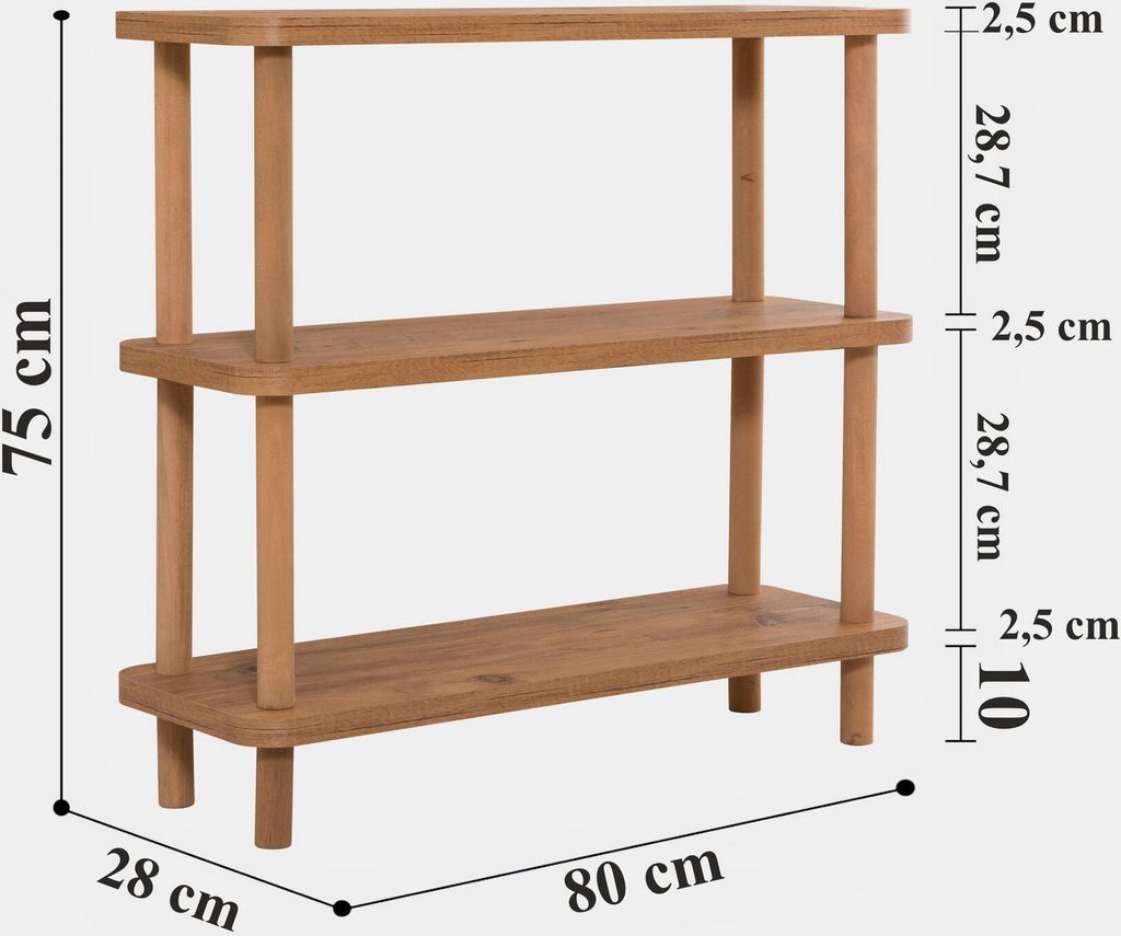 Skye Decor, Step- StepDRA, Atlantikkiefer, Bücherregale, Produktbild 6