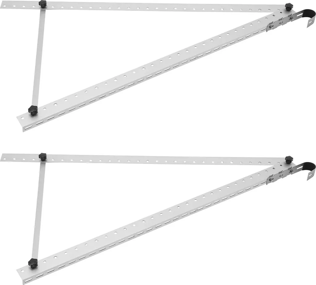 Supports Solaires avec Angle Ajustable 0-90° pour Grands Modules Argent