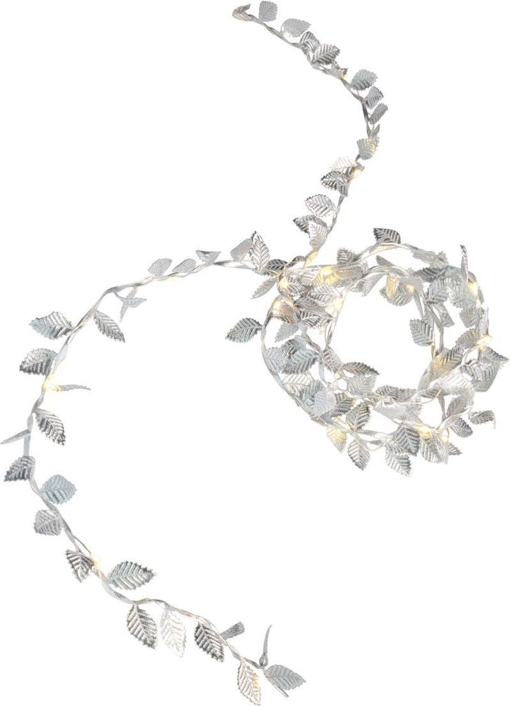 Kette MagicHome Vianoce Leafdeco, 20x mLED warmweiß, 2xAA, IP 20, Innenbereich, Beleuchtung, L-1,90 m