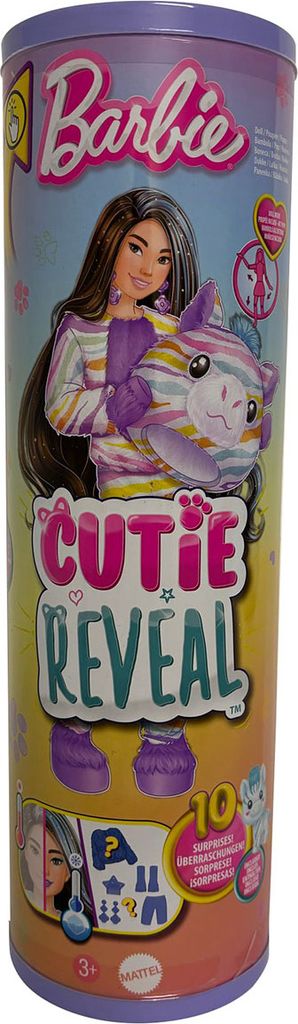 Poupée Barbie Cutie Reval, cheveux noirs, mèches bleues, Image du produit 