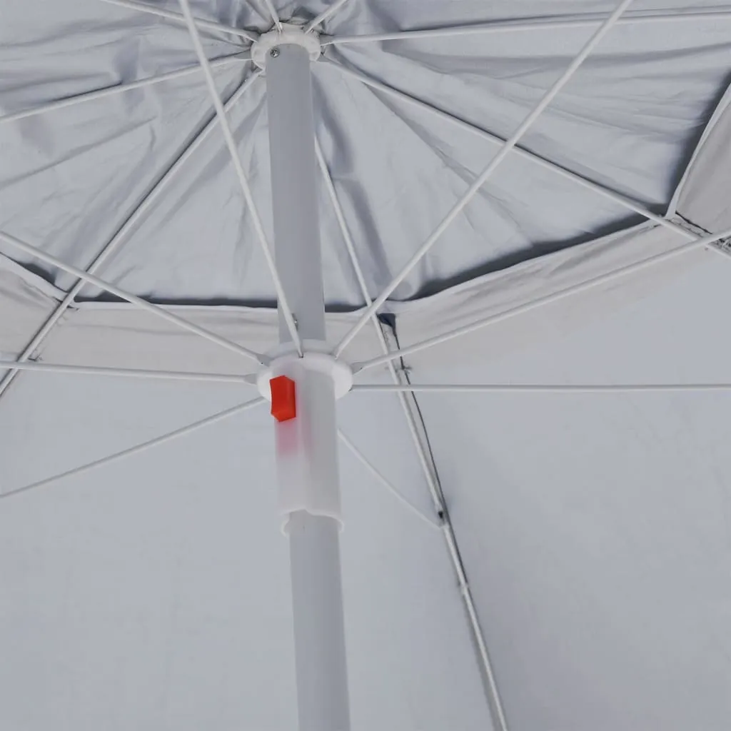 vidaXL Parasol de plage anthracite 215 cm avec parois latérales amovibles