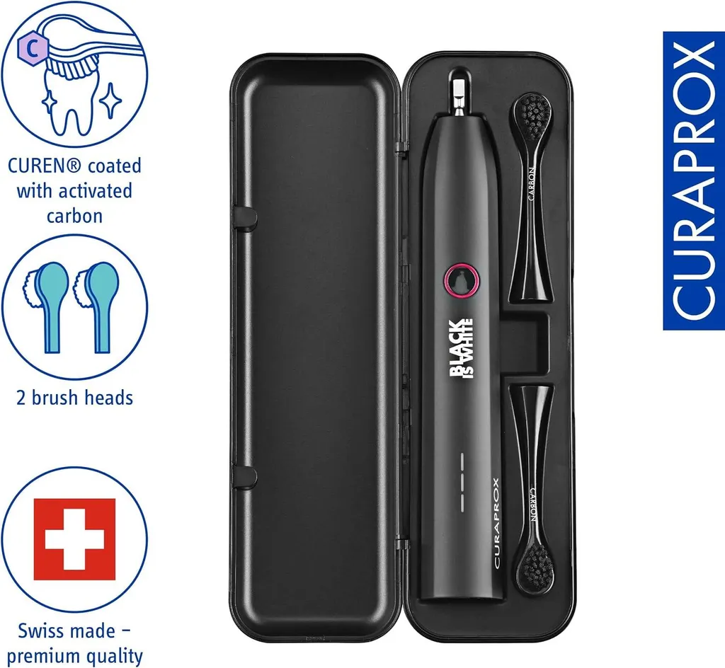 Brosse à dents électrique sonique Curaprox Black is White hydrodynamique - 11